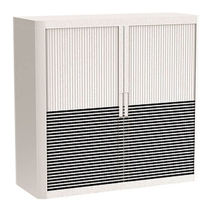 PAPERFLOW easyOffice Black & White Rollladenschrank 62336 2 Fachböden 110,0 x 41,5 x 104,0 cm