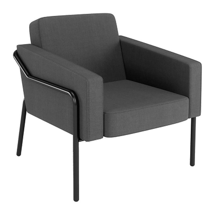 medso powered by PAPERFLOW Sessel MEDSO L anthrazit schwarz Stoff 75,0 x 74,3 x 73,6 cm, 1 St.