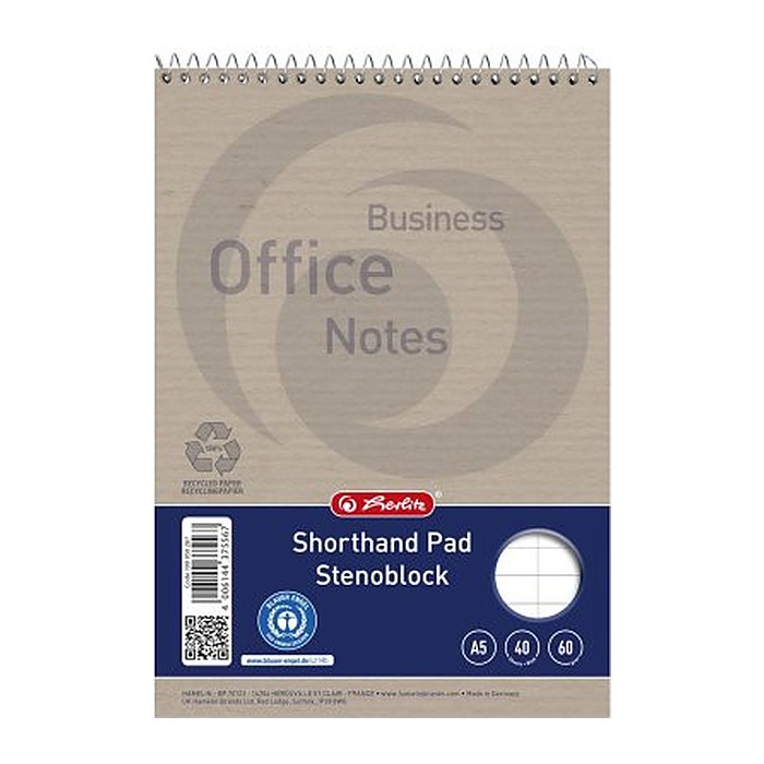 herlitz Stenoblock Recycling  DIN A5 liniert, 1 St.