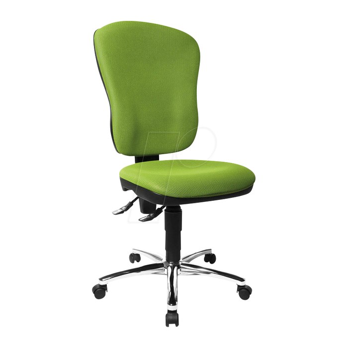 Topstar Bürostuhl Steel Point 80, 8189 BB5 Stoff grün, Gestell chrom