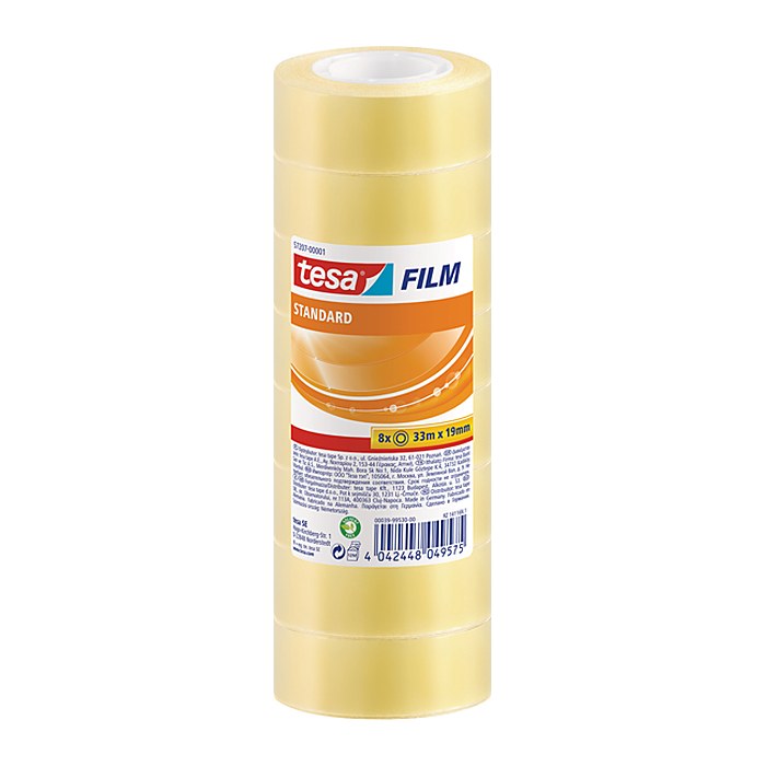 tesa STANDARD Klebefilm transparent 19,0 mm x 33,0 m 8 Rollen