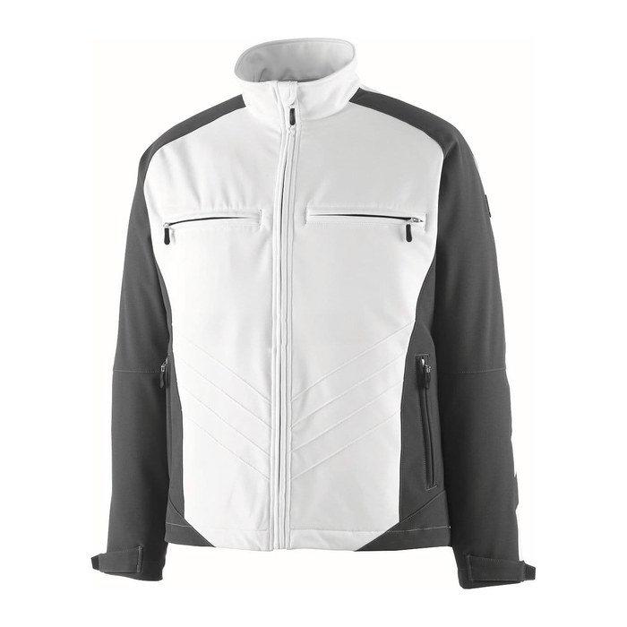 MASCOT® Herren Softshelljacke DRESDEN weiß, anthrazit Größe 4XL