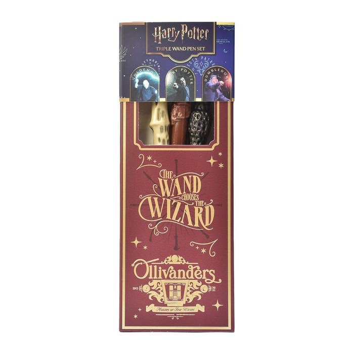 BlueSky Kugelschreiber-Set Harry Potter Zauberstabstifte farbsortiert, Schreibfarbe: schwarz, 3 St.