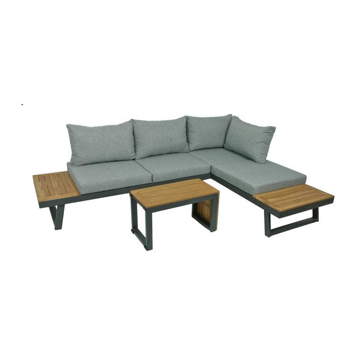 Garden Pleasure Loungegruppe FELICE grau, anthrazit Holz, Metall, 11-teilig