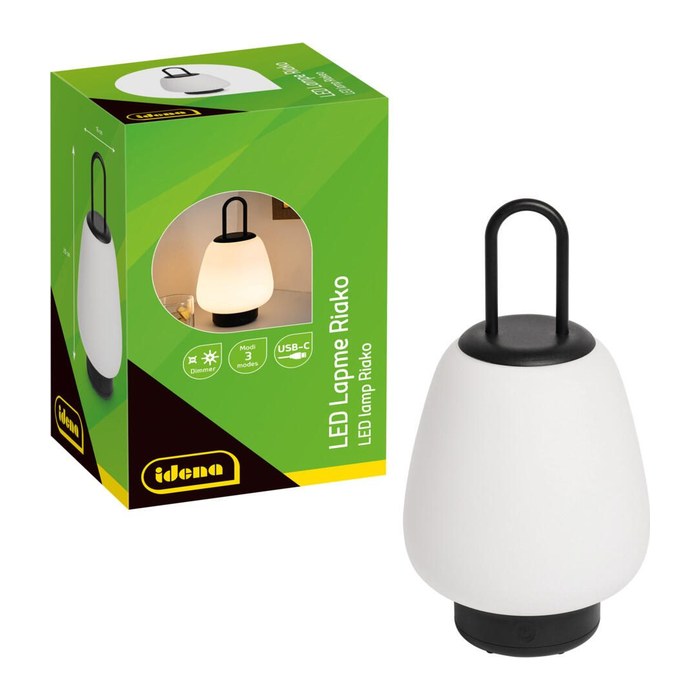 Idena Riako LED Tischlampe weiß