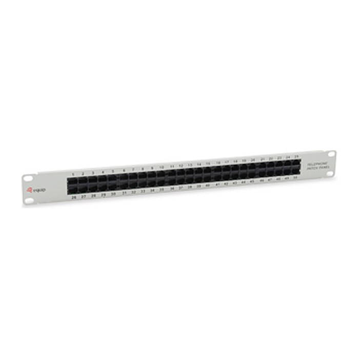 Equip 19" Patchpanel 50xRJ45 Cat3 UTP 1U ISDN RAL7035