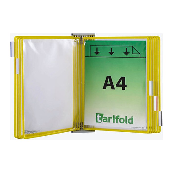 tarifold Wand-Sichttafelsystem 424104 DIN A4 gelb mit 10 St. Sichttafeln, 1 St.