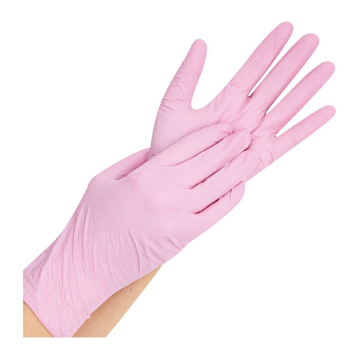 HYGOSTAR unisex Einmalhandschuhe SAFE LIGHT pink Größe L, 100 St.