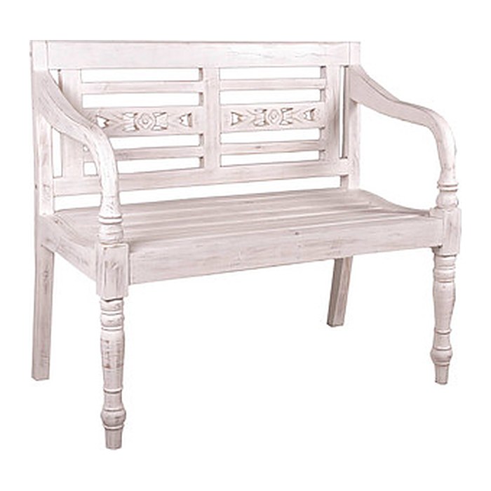 Garden Pleasure Gartenbank MOYO 960368 weiß Holz 100,0 cm