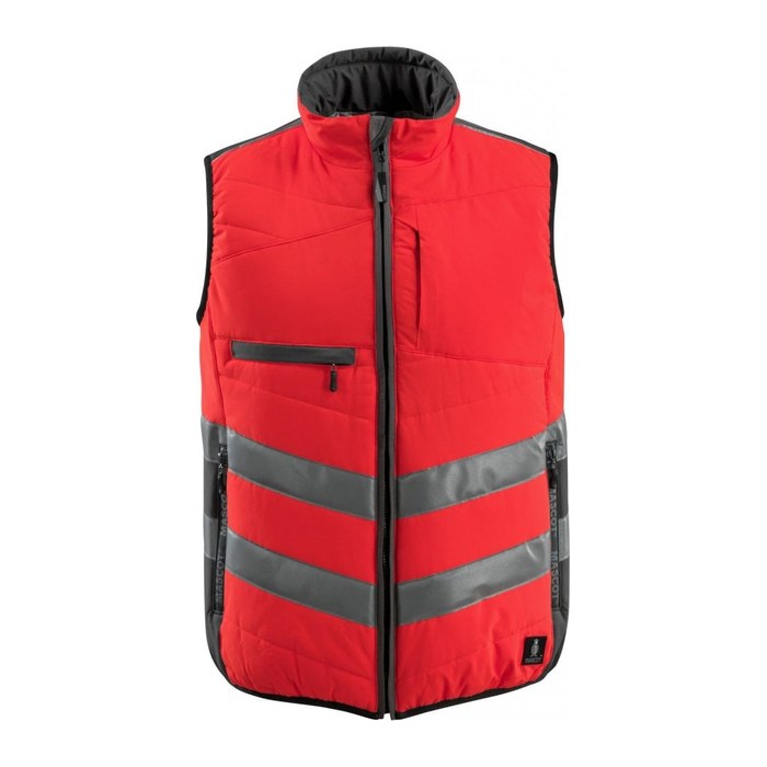 MASCOT® unisex Warnweste Grimsby rot, anthrazit Größe S