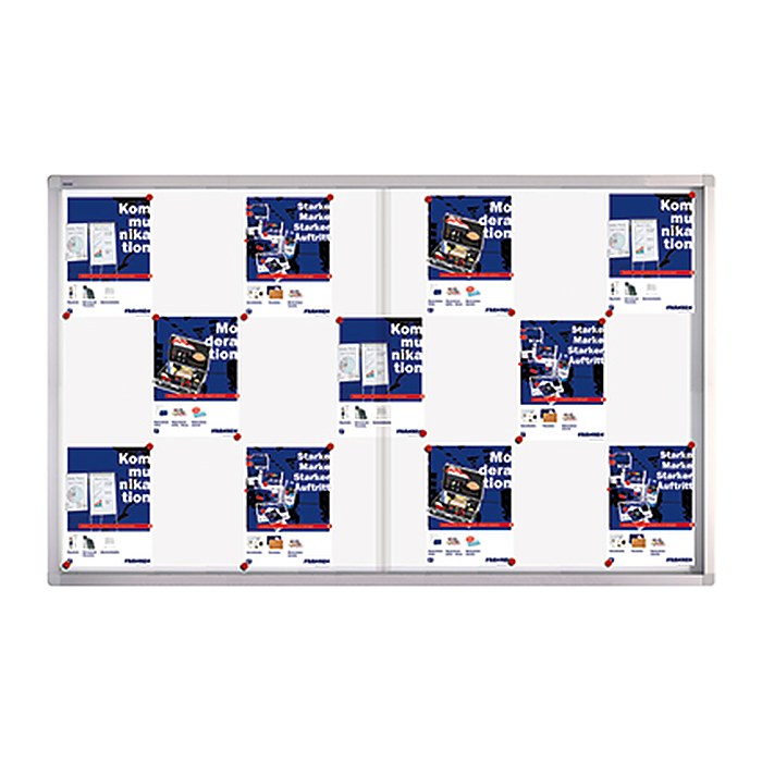 FRANKEN Schaukasten PRO silber 21x DIN A4 161,5 x 4,6 x 99,0 cm, 1 St.