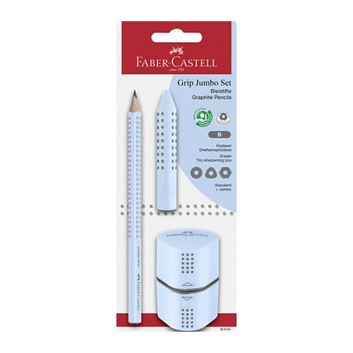FABER-CASTELL Jumbo Grip Set sky blue BK