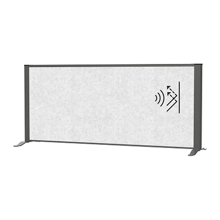 MAUL Akustik-Tischtrennwand MAULconnecto 9852289, hellgrau 120,0 x 50,0 cm, 1 St.