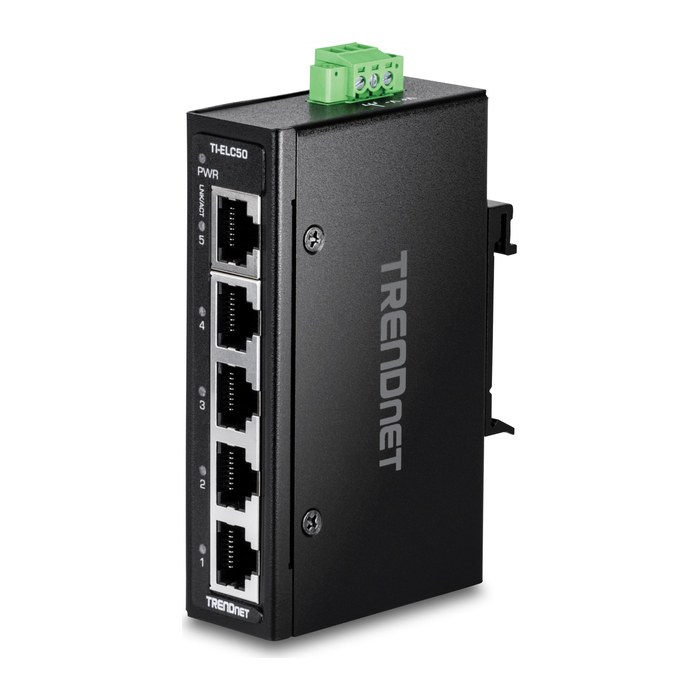 TRENDnet Industrial Switch 5-Port Fast Eth. Mini DIN-Rail