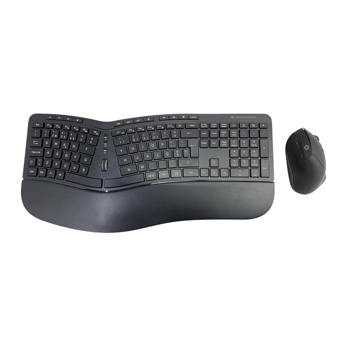 CONCEPTRONIC Tastatur+Maus Wireless ERGO Layout PT schwarz