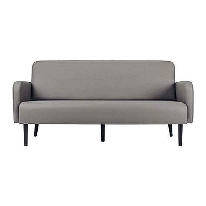 meet powered by PAPERFLOW 3-Sitzer Sofa LISBOA grau schwarz Kunstleder 176,0 x 81,5 x 83,0 cm, 1 St.