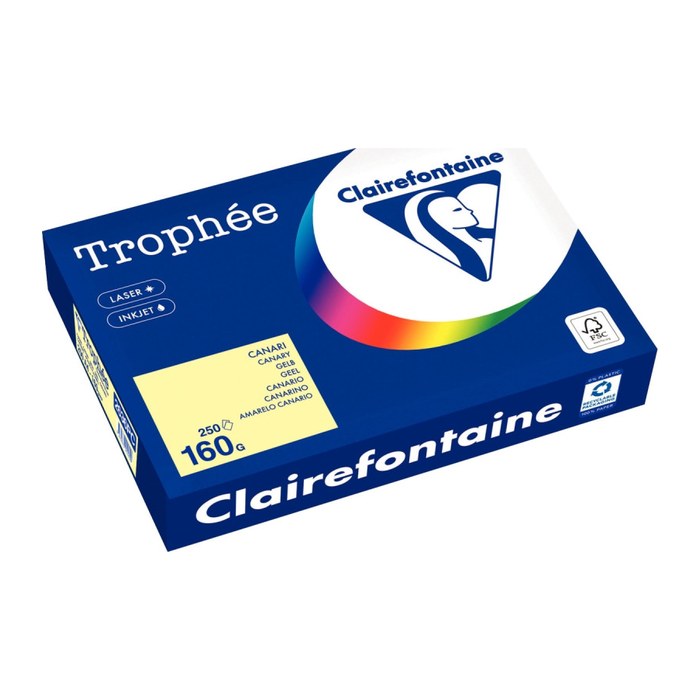 Clairefontaine Kopierpapier Trophée gelb DIN A4 160 g/qm 250 Blatt