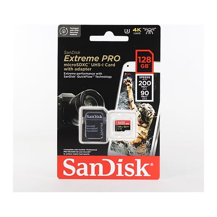 SanDisk Speicherkarte microSDXC-Card Extrem PRO, 128 GB, 1 St.