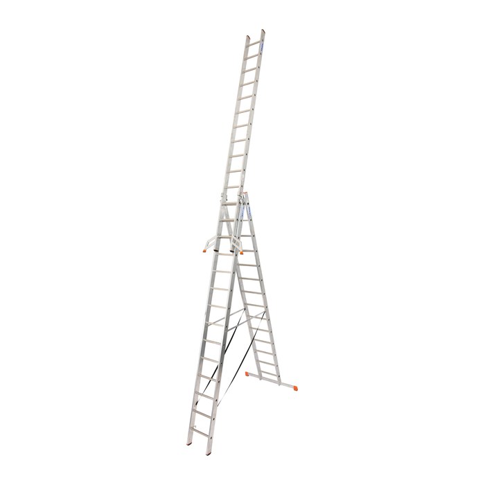 KRAUSE Vielzweckleiter MONTO Tribilo silber 3x 14 Sprossen, H: 412,0 cm