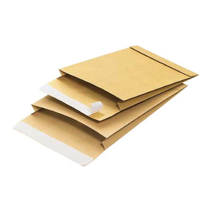MAILmedia Faltentaschen DIN B4 ohne Fenster braun mit 4,0 cm Falte, 100 St.