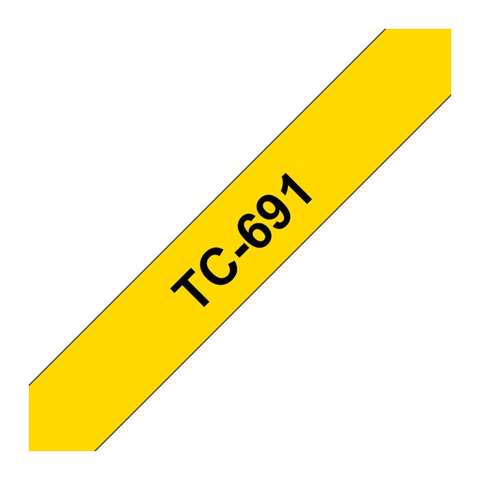 brother Schriftband TC-691 TC691, 9 mm, schwarz auf gelb, 1 St.
