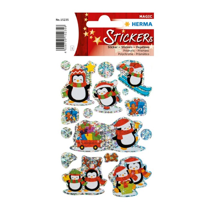 HERMA MAGIC WEIHN. WINTER PINGUINE, PRISMATICF