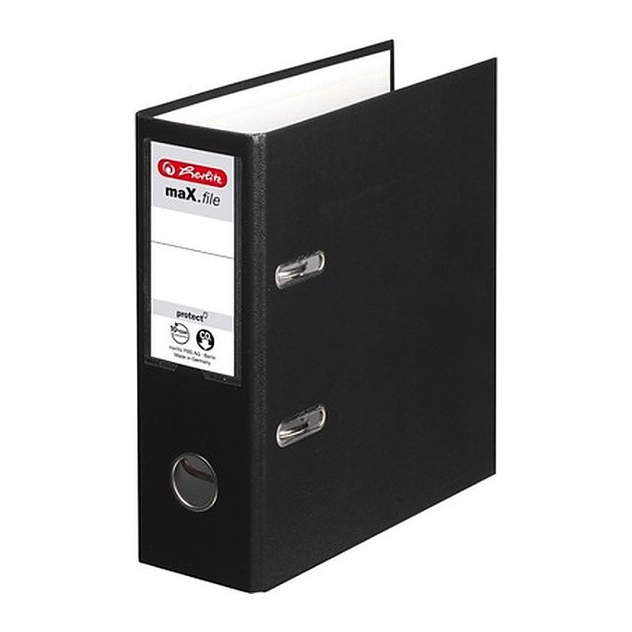 herlitz maX.f pro Ordner schwarz Karton 8,0 cm DIN A5 hoch, 1 St.