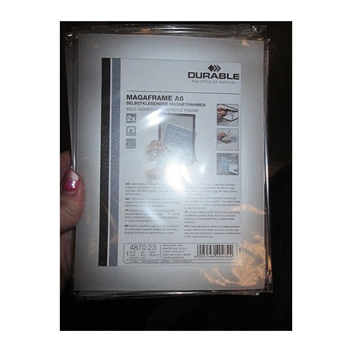 DURABLE Magnetrahmen selbstklebend DURAFRAME® silber A6, 2 St.