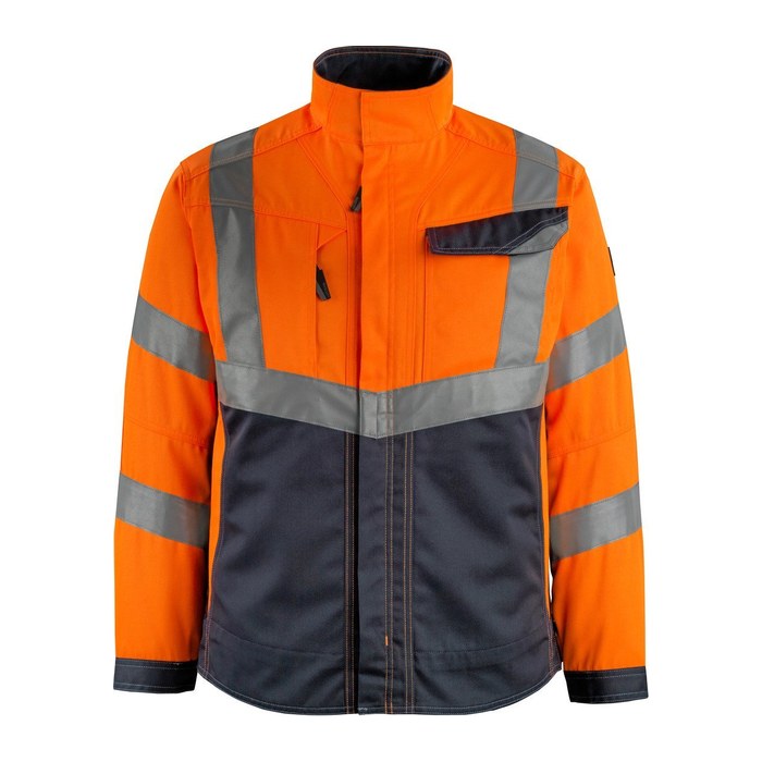 MASCOT® unisex Warnjacke Oxford orange, schwarzblau Größe M