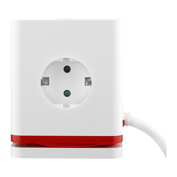 IOIO SW 1000 3-fach Steckdosenwürfel  1,5 m weiß mit USB-Buchse