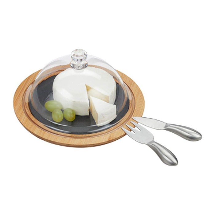 relaxdays Käse-Set braun Ø 25,0 cm, 1 Set