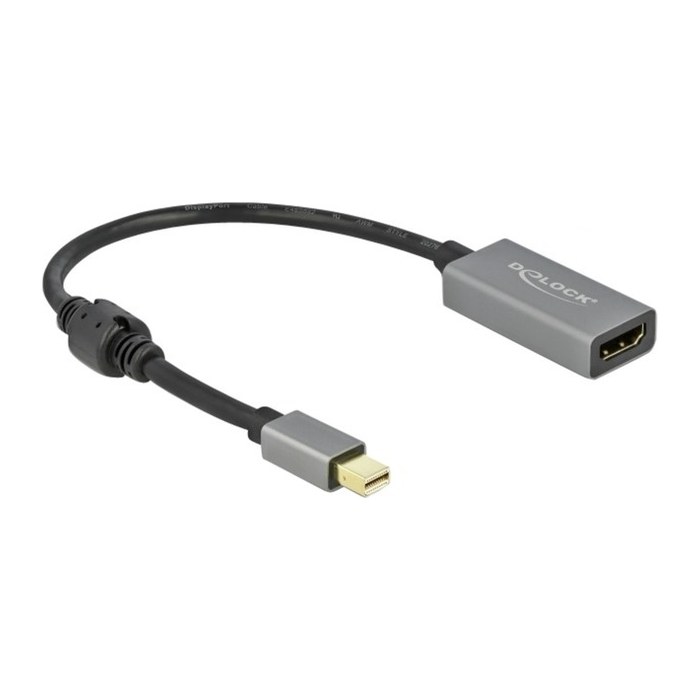 DELOCK Aktiver mini DisplayPort 1.4 zu HDMI Adapter 4K 60 Hz