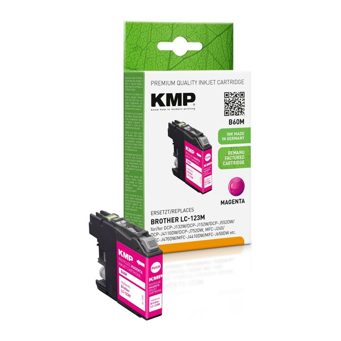 KMP Patrone Brother LC-123M 600 S. magenta remanufactured