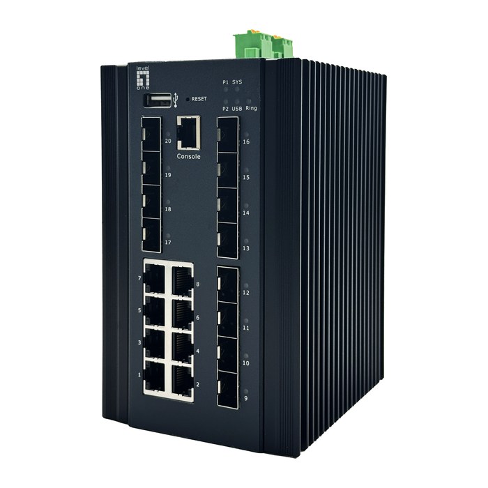 LevelOne Industr.Switch 8xGE/8xSFP/4x2.5GSFP Managed L2