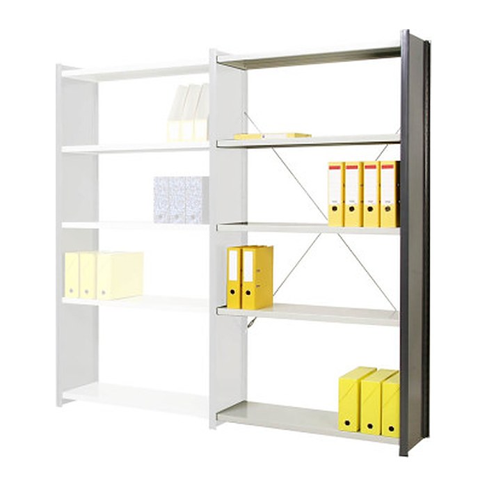 Manorga Anbau-Schwerlastregal EPSILON ADZ1010383SBBA014 anthrazit, lichtgrau 100,0 x 40,0 x 100,0 cm