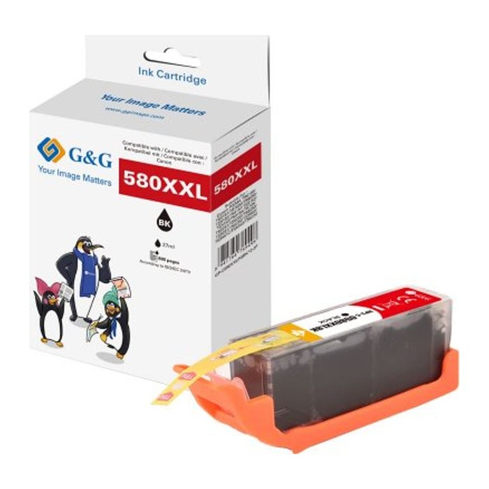 G&G XXL-Druckerpatrone kompatibel mit Canon PGI-580BK XXL