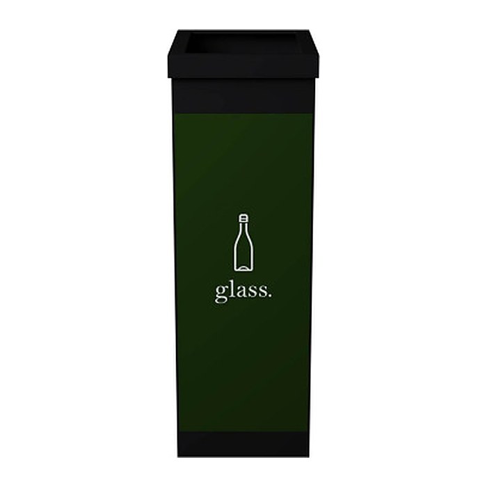 PAPERFLOW Mülleimer 60,0 l schwarz, grün, 1 St.