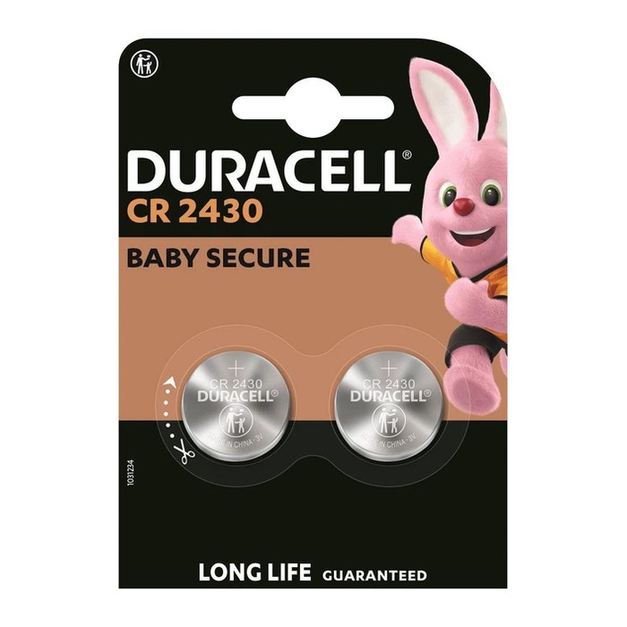 DURACELL Knopfzellen CR2430 Lithium 3,0 V, 2 St.