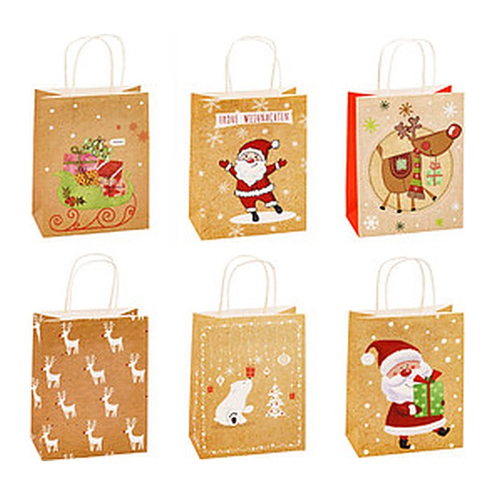 TSI Geschenktüten Weihnachten Serie 1.6 Motiv sortiert 18,0 x 23,0 cm, 12 St.