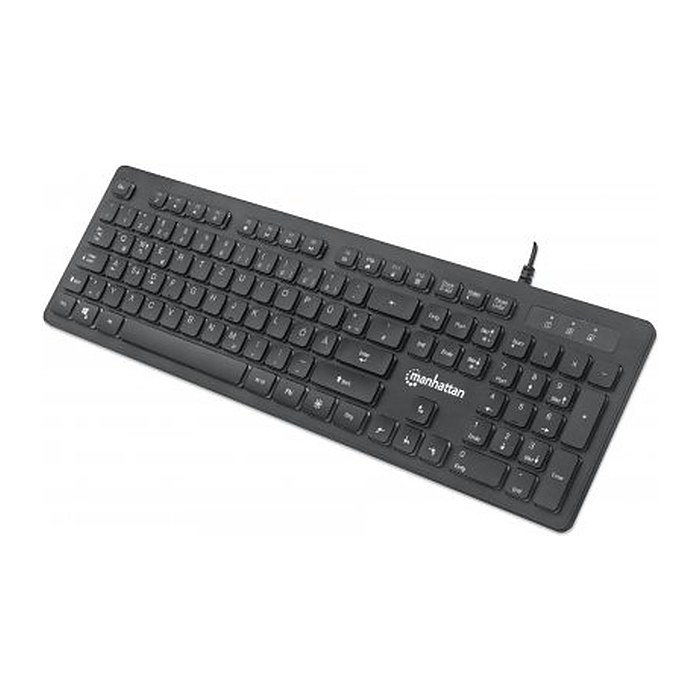 MANHATTAN Ultraflache USB-Gaming-Tastatur mit LEDs