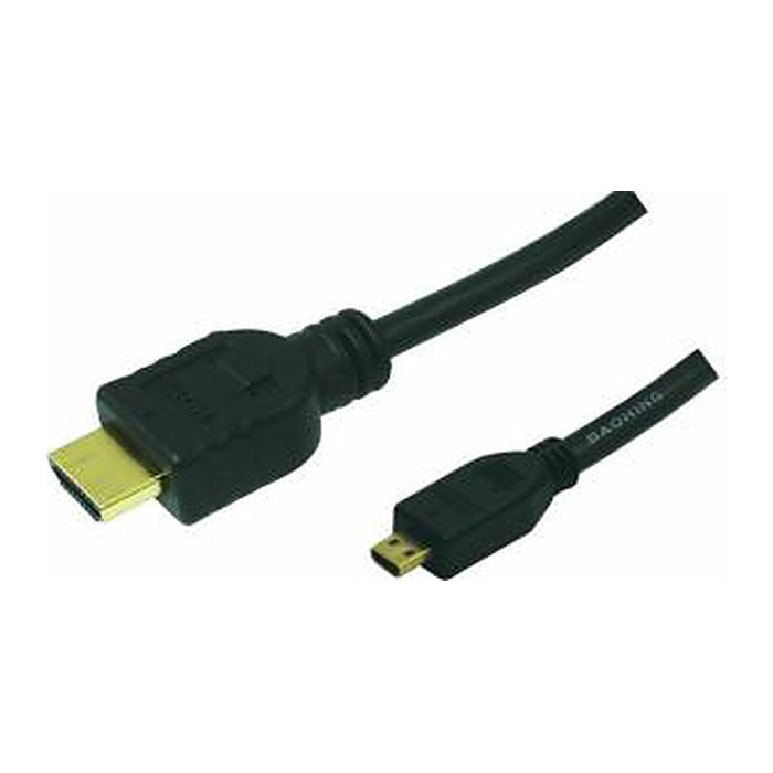Logilink HDMI-Kabel Ethernet A -> micro D St/St 1.00m bk