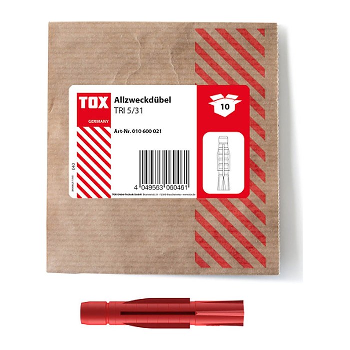 TOX TRI 5/31 010600021 Universaldübel Ø 5 mm x 31 mm, 10 St.