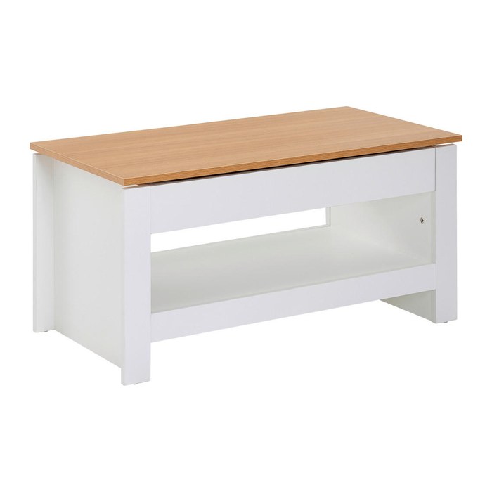 WOHNLING Couchtisch rechteckig Spanplatte weiß 85,0 x 47,0 x 45,0 cm, 1 St.