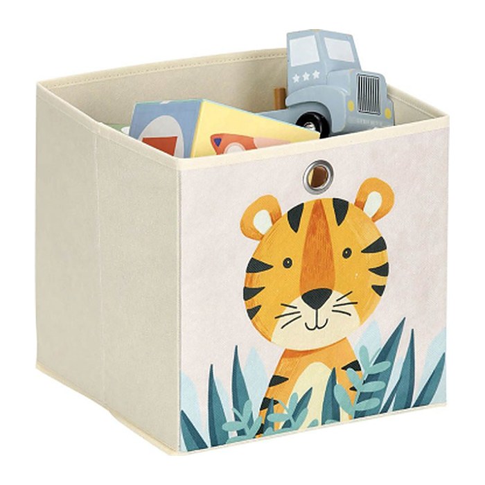 Zeller Tiger Aufbewahrungsbox beige 28,0 x 28,0 x 28,0 cm, 1 St.