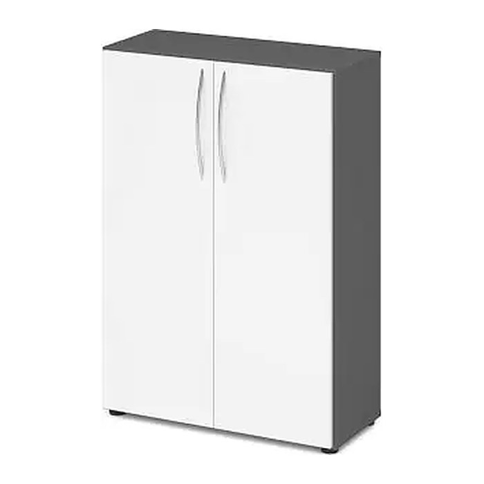 HAMMERBACHER Aktenschrank 4550, V4550/G/W/BM grafit, weiß 2 Fachböden 80,0 x 34,6 x 114,4 cm