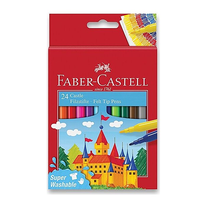 FABER-CASTELL Filzstifte farbsortiert, 24 St.