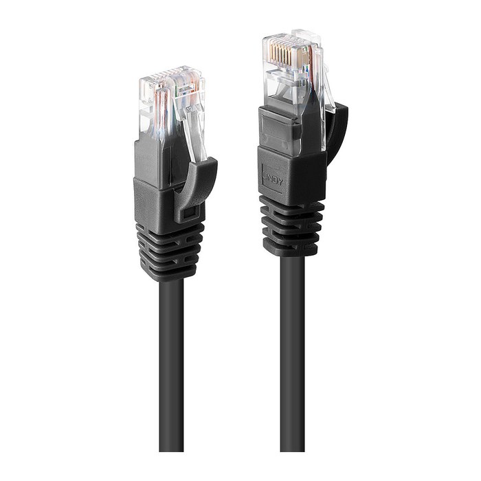 LINDY Patchkabel Cat6 U/UTP schwarz 15m