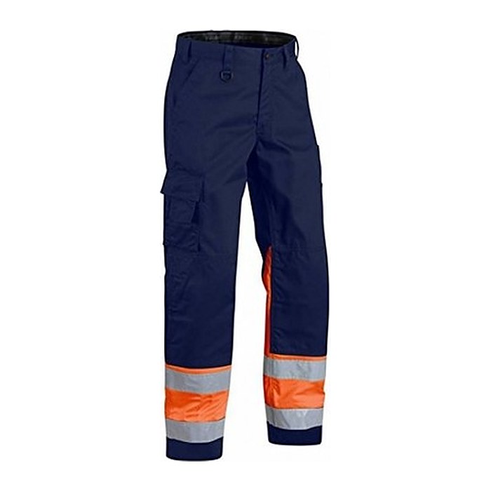 BLAKLÄDER® unisex Warnschutzhose 1564 marine, orange Größe 52