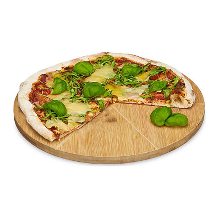 relaxdays Pizzateller Pizza braun Ø 33,0 cm, 1 St.