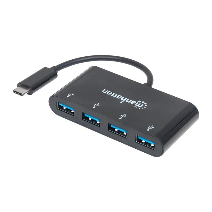MANHATTAN USB 3.1 Gen1 TypC-Hub 4 USB A-Ports Strom über USB